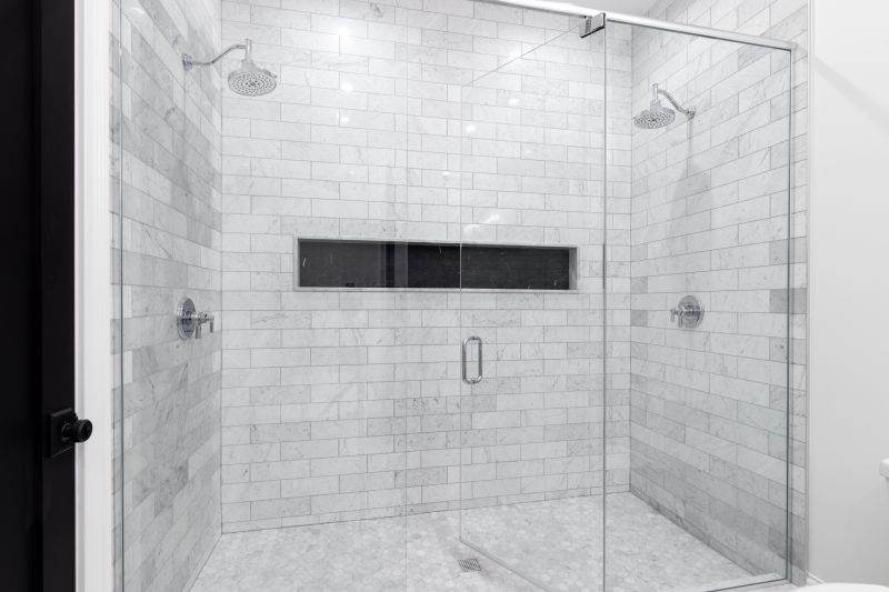 Open Shower with Minimalist Fixtures